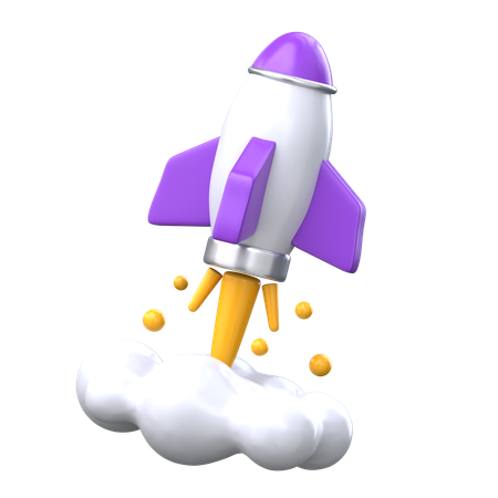 Rocket Launch  3D Icon