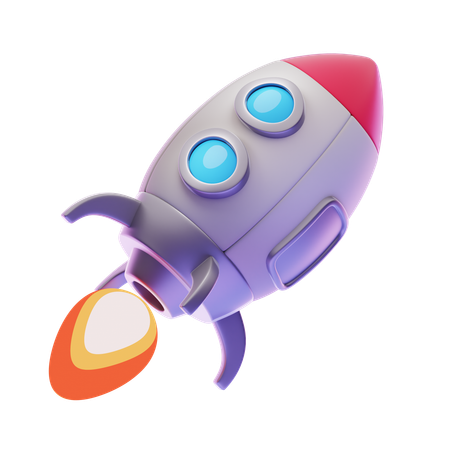 Rocket Launch  3D Icon