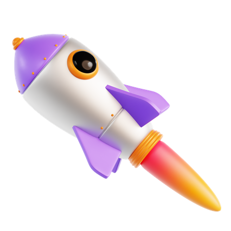 Rocket Launch  3D Icon