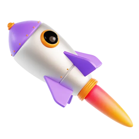 Rocket Launch  3D Icon