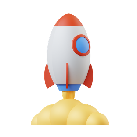 Rocket Launch  3D Icon
