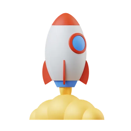 Rocket Launch  3D Icon