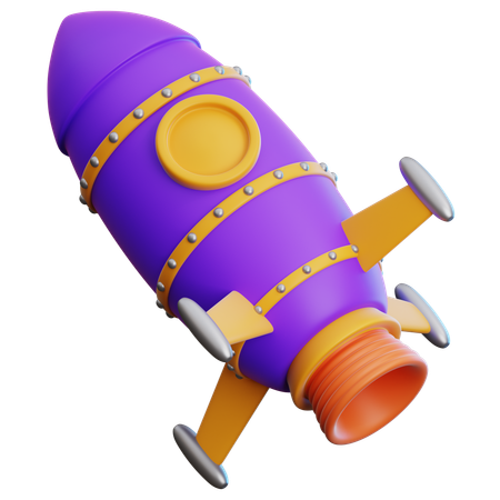 Rocket Launch  3D Icon