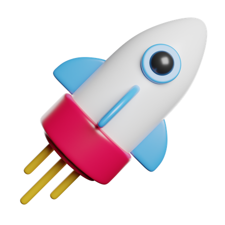 Rocket Launch  3D Icon