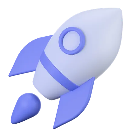 Rocket Launch  3D Icon