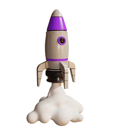 Rocket Launch  3D Illustration