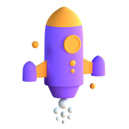 Rocket Launch 3D Icon