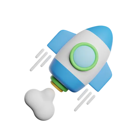 Rocket Launch Start Up 3D Icon