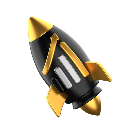 Rocket Launch Graph  3D Icon