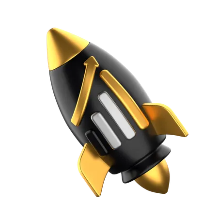 Rocket Launch Graph  3D Icon