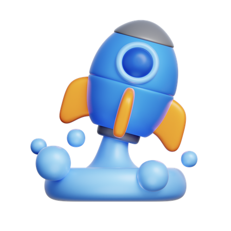 Rocket Launch Success  3D Icon