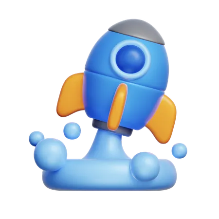 Rocket Launch Success  3D Icon
