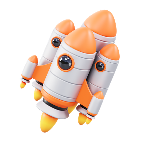 Rocket Launches  3D Icon