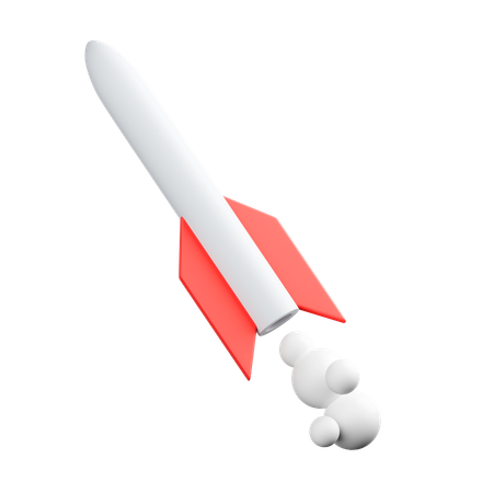 ロケット打ち上げ  3D Icon