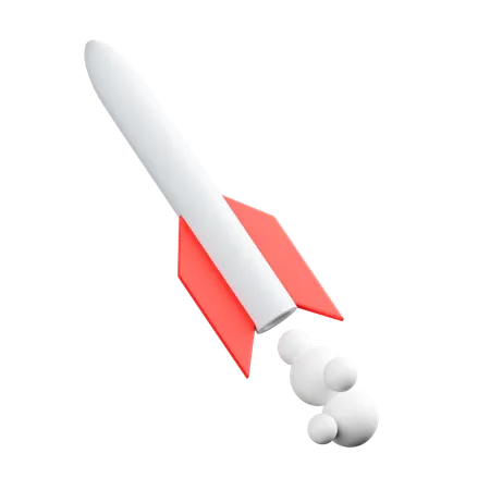 ロケット打ち上げ  3D Icon