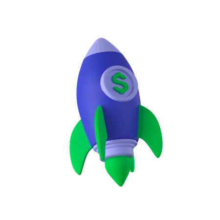 Rocket Money 3 D Illustration 3D Icon