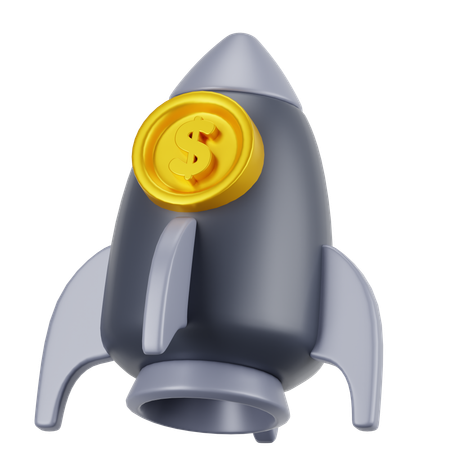 ロケットマネー  3D Icon