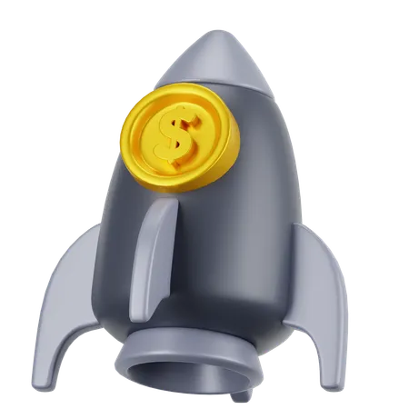 ロケットマネー  3D Icon