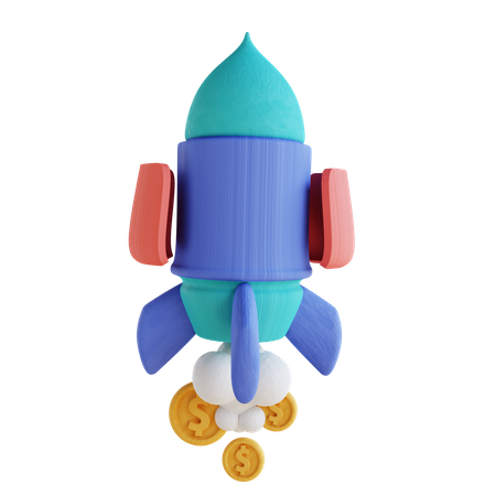 Rocket Money Grow  3D Icon