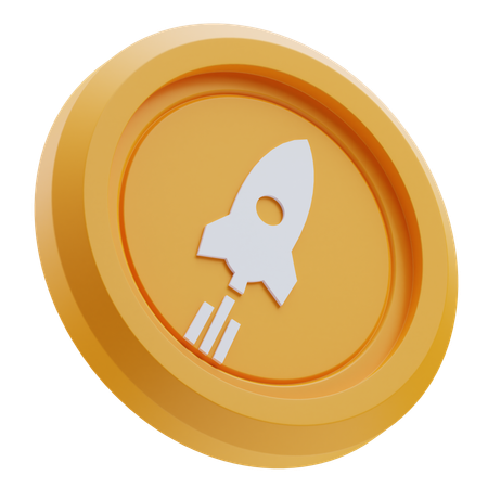 Criptomoeda Rocket Pool  3D Icon