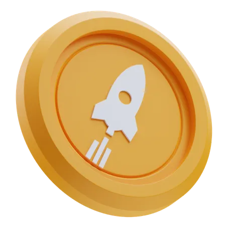 Rocket Pool Cryptocurrency  3D Icon