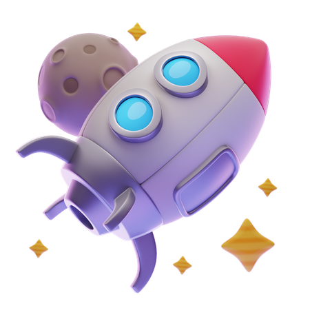 Rocket Space  3D Icon