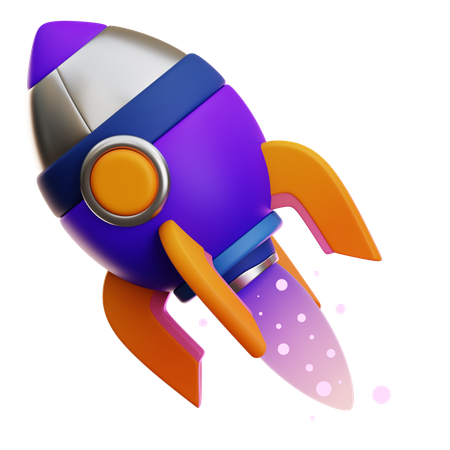 ROCKET SPACESHIP  3D Icon