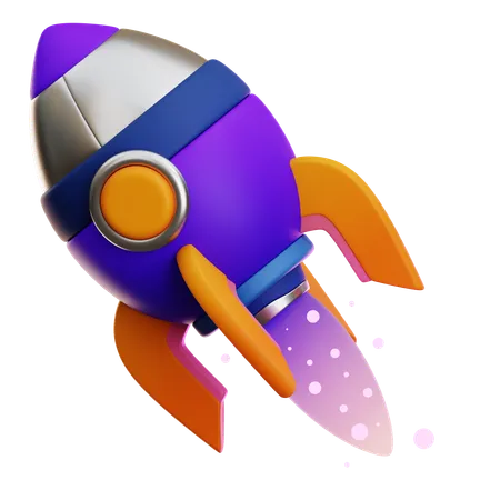 ROCKET SPACESHIP  3D Icon