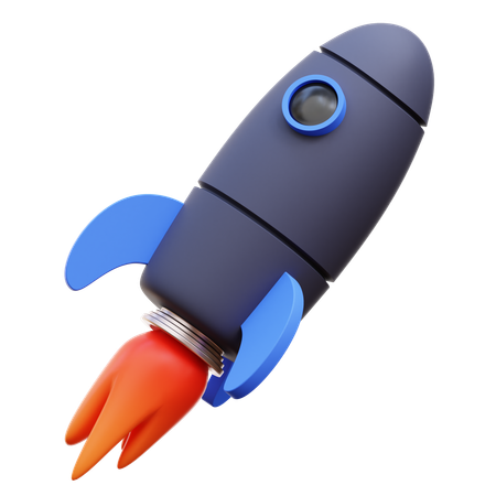 Rocket Spaceship  3D Icon
