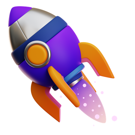 로켓 우주선  3D Icon