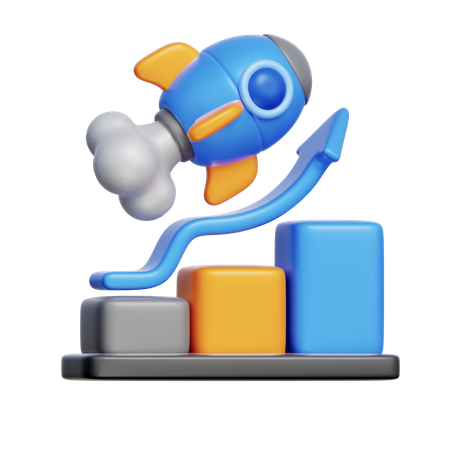 Rocket Speed Progress  3D Icon