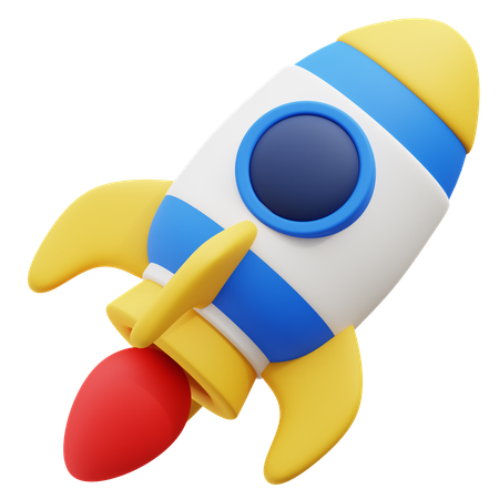 Rocket Startup  3D Icon