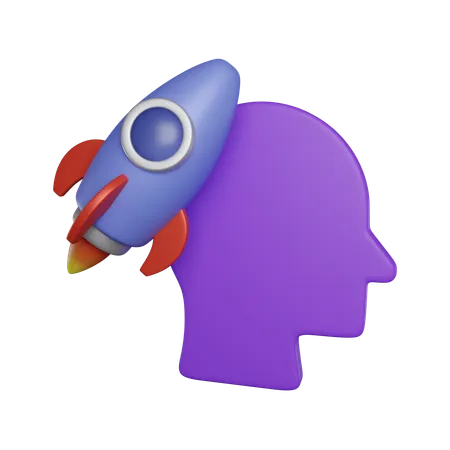 Rocket Startup  3D Icon