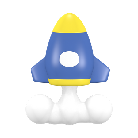 Rocket Startup  3D Icon