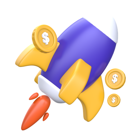 Rocket Startup  3D Icon