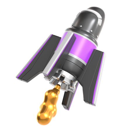 Rocket Startup  3D Icon