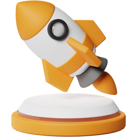 Rocket Startup  3D Icon