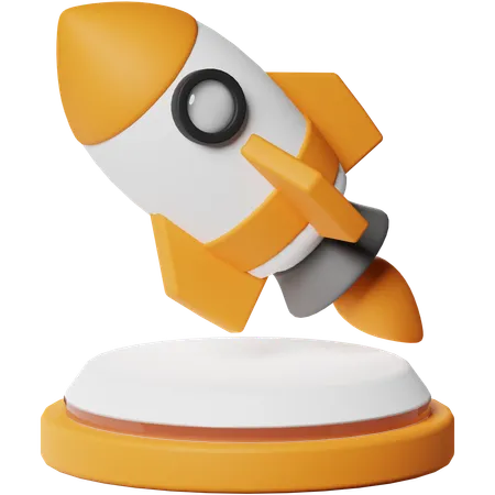 Rocket Startup  3D Icon