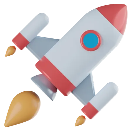 Rocket Startup 3D Icon