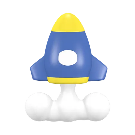 Rocket Startup  3D Icon