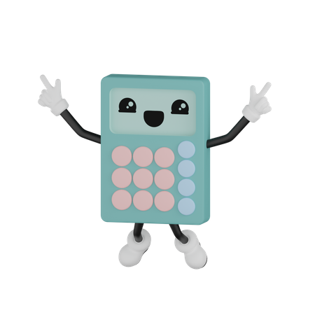 Rocking Calculator  3D Illustration