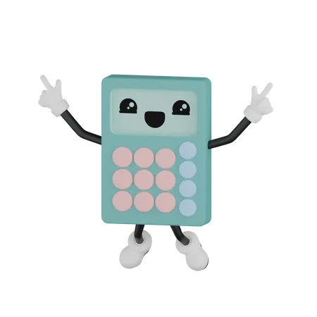 Rocking Calculator  3D Illustration