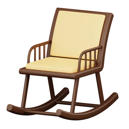 Rocking Chair 3 D Icon Illustration 3D Icon