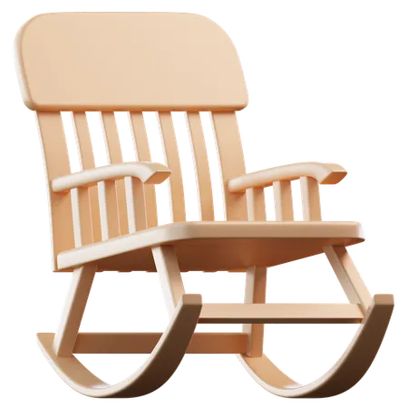 3 D Illustration Rocking Chair 3D Icon