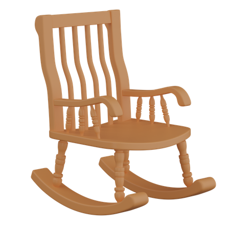 Rocking Chair  3D Icon