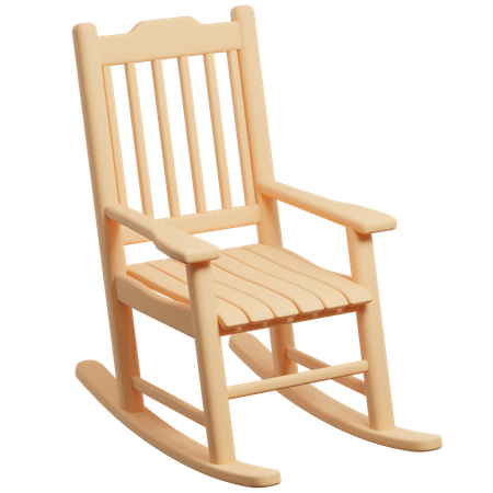 Rocking Chair  3D Icon