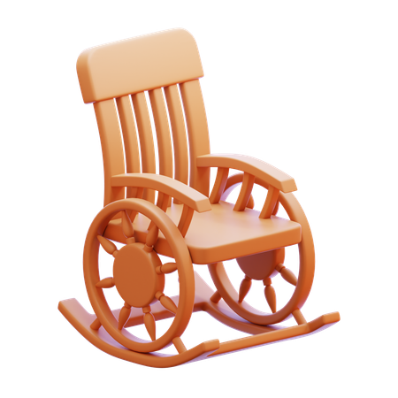 Rocking Chair  3D Icon