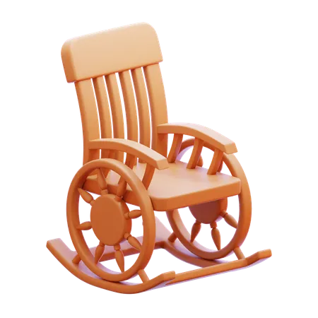 Rocking Chair  3D Icon