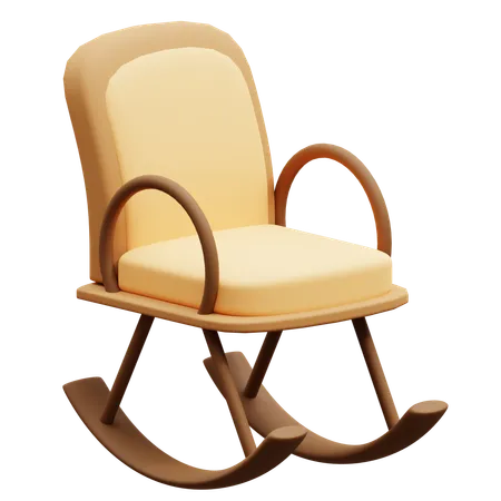 Rocking Chair  3D Icon