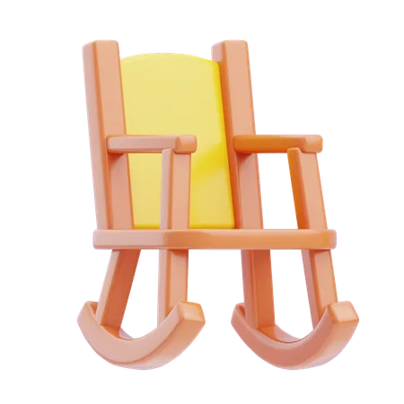 Rocking Chair  3D Icon